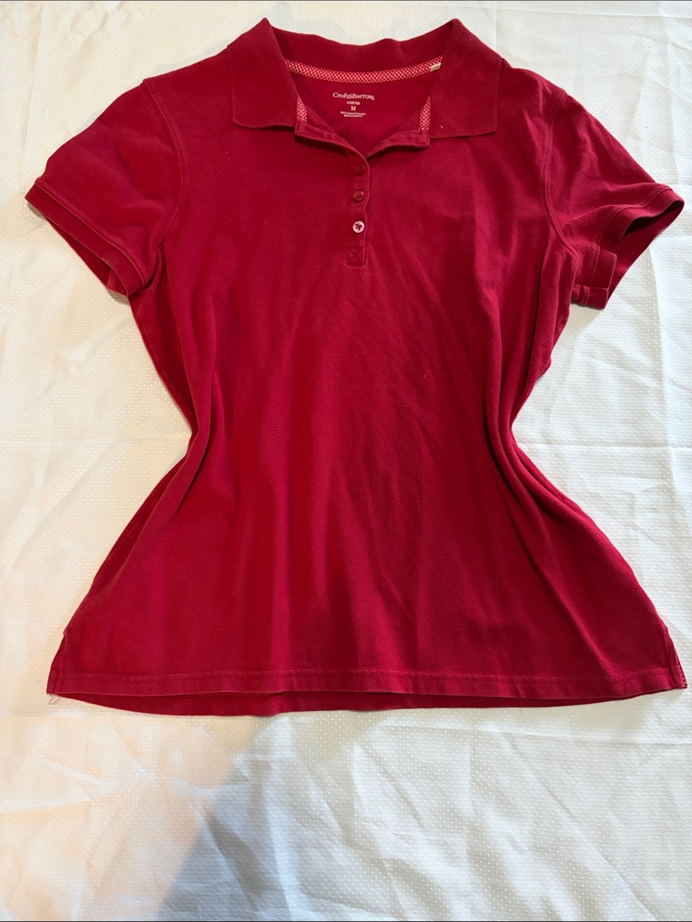 croft & barrow Women's Deep Red Polo Shirt